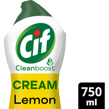 Cif CleanBoost Schuurmiddel Cream Citroen 750 ml
