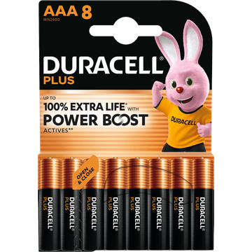 Duracell Plus Power Boost AAA 8 Stuks