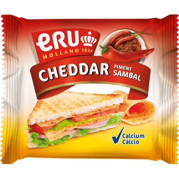ERU Cheddar Piment Sambal 8 Plakken 150 g