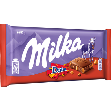 Milka Daim Chocolade Tablet 90g