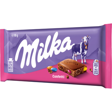 Milka Chocoladereep Confetti 90 g