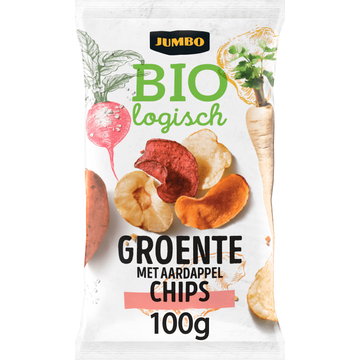 Jumbo Biologisch Groente Chips met Aardappel 100 g