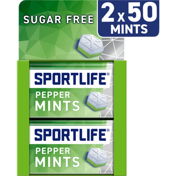 Sportlife Peppermint Mints Suikervrij 2x35g