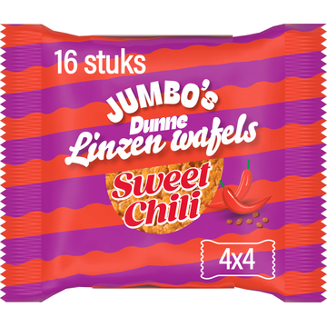 Jumbo's Dunne Linzenwafels Sweet Chili 4 st