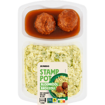 Jumbo Stamppot Bloemkool Broccoli met Gehaktballen in Jus 500 g