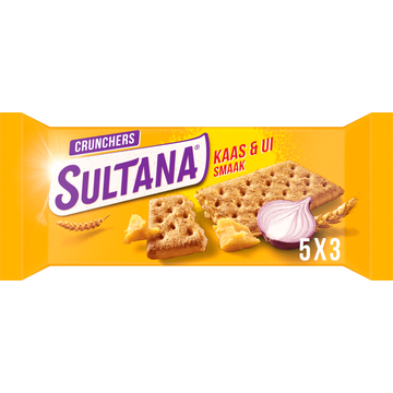 Sultana Crunchers Kaas & Ui 5x3 stuks