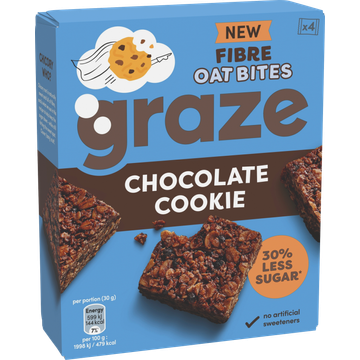 Graze Havermoutrepen Chocolate Cookie 4 x 30 g