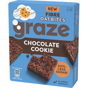 Graze Havermoutrepen Chocolate Cookie 4 x 30 g