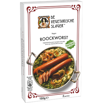 De Vegetarische Slager Roockworst Vegan 150 g