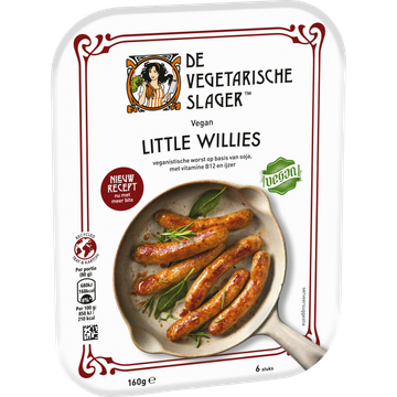 De Vegetarische Slager Little Willies Vegan 6 stuks