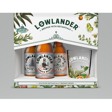 Lowlander Winter Geschenkverpakking 3x330ML + glas