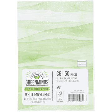 Greenminds Enveloppen C6 zelfklevend, 50 stuks