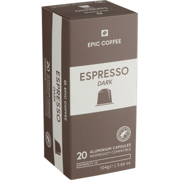 Epic Coffee Espresso Dark Koffiecups 20 Stuks