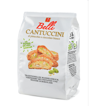 Belli Cantucci Amandel, Pistache, Witte Chocolade 200g