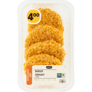 Jumbo Kip Burger Krokant 4 Stuks