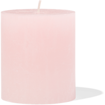 HEMA Rustieke Kaars Lichtroze - 8 x 7 cm