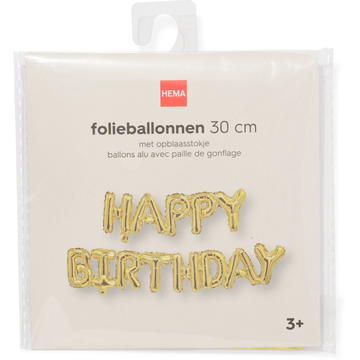 HEMA Folieballon Happy Birthday Goud