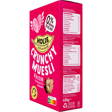 Holie Crunchy Muesli Raisin Hazelnuts & Almonds 400 g