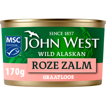 John West Wilde Roze Zalm Zonder Vel en Graat 170g