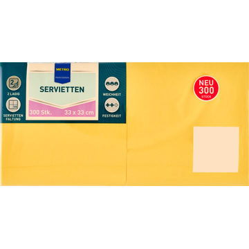 Metro Professional Napkins 2 Laags Yellow 300 Stuks