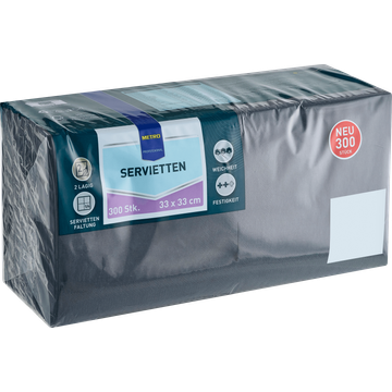 Metro Professional Napkins 2 Laags Black 300 Stuks