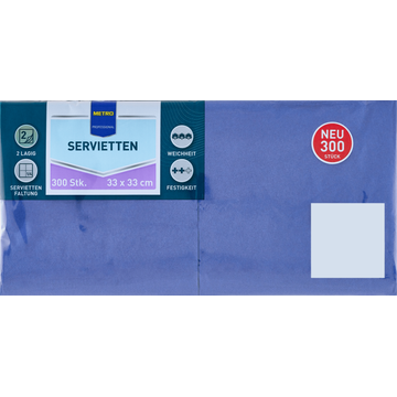 Metro Professional Napkins 2 Laags Dark Blue 300 Stuks