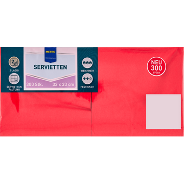 Metro Professional Napkins 2 Laags Red 300 Stuks