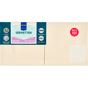 Metro Professional Napkins 2 Laags Cream 300 Stuks