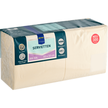 Metro Professional Napkins 2 Laags Cream 300 Stuks