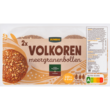 Jumbo - Volkoren Meergranenbollen - 2 Stuks