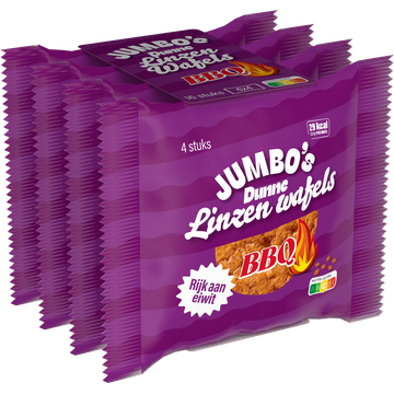Jumbo's Dunne Linzenwafels BBQ Paprika 4 st