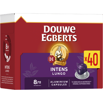 Douwe Egberts Lungo Intens Koffiecups Familiepak 40 Stuks