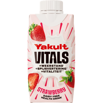 Yakult Vitals Strawberry Dairy Free Health Drink 200ML