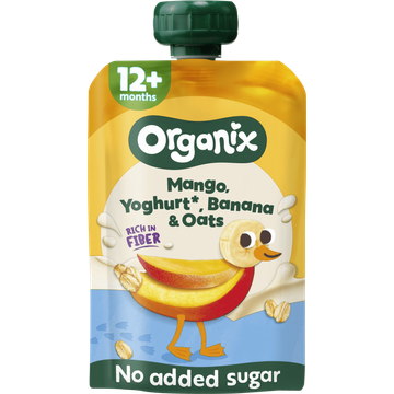 Organix Knijpfruit Mango, Yoghurt, Banaan & Haver
