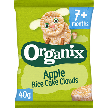 Organix Rijstwafels Apple Rice Cake Clouds 7+ maanden 40 g