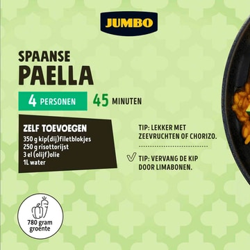 Jumbo Spaanse Paella Maaltijdpakket 4 Personen