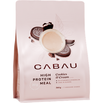 Cabau Lifestyle High Protein Meal Shake Cookie & Cream 560g