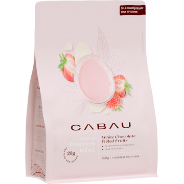Cabau Lifestyle High Protein Meal Shake Witte Chocolade Rood Fruit 560g