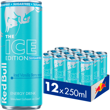 Red Bull Energy Drink Sugar Free Ice Edition - 12 x 250ML