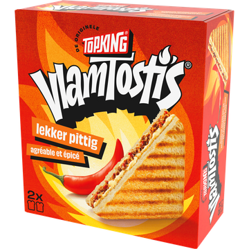 TOPKING, Tosti met heetgekruid vlees en kaas, VlamTosti's 2x1 st.