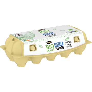 Jumbo Biologisch Witte Eieren S/M/L 10 Stuks
