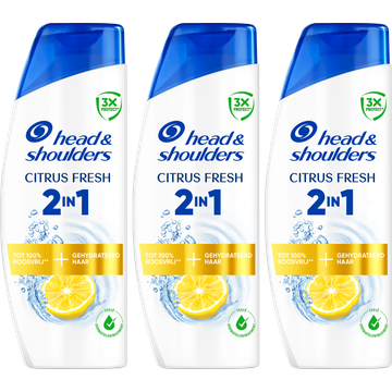 Head & Shoulders Citrus Fresh 2in1 Shampoo en Conditioner 3x250 ml