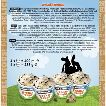 Ben & Jerry's IJs Cookie Dough 4 x 100ml 400ml