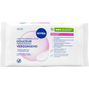 NIVEA 3-in-1 Verzachtende Reinigingsdoekjes - 25 Stuks