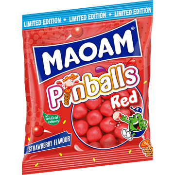 Maoam Pinballs Red Strawberry 210g