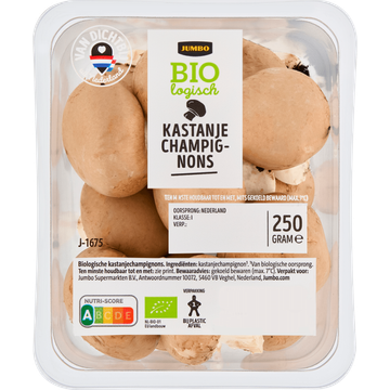Jumbo Biologisch Kastanjechampignons 250 g