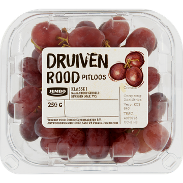 Jumbo Druiven Rood/Blauw Pitloos 250 g