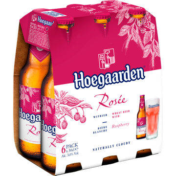 Hoegaarden - Rosée Belgisch Witbier - Fles - 6 x 300ML