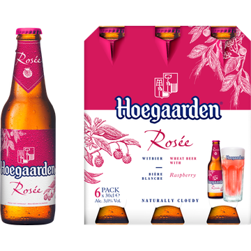 Hoegaarden - Rosée Belgisch Witbier - Fles - 6 x 300ML