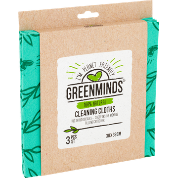 Greenminds Huishouddoekjes (38x28 cm), 3 stuks